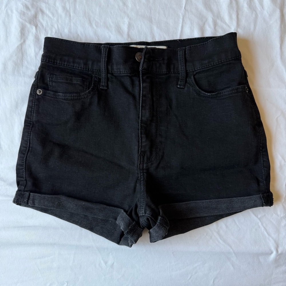 Abercrombie & Fitch high waisted Black Denim Shorts